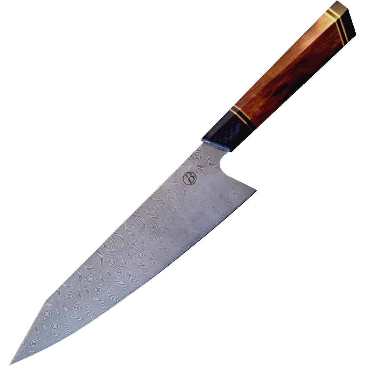 Babossa Damastmesser, Wüsteneisenholzgriff