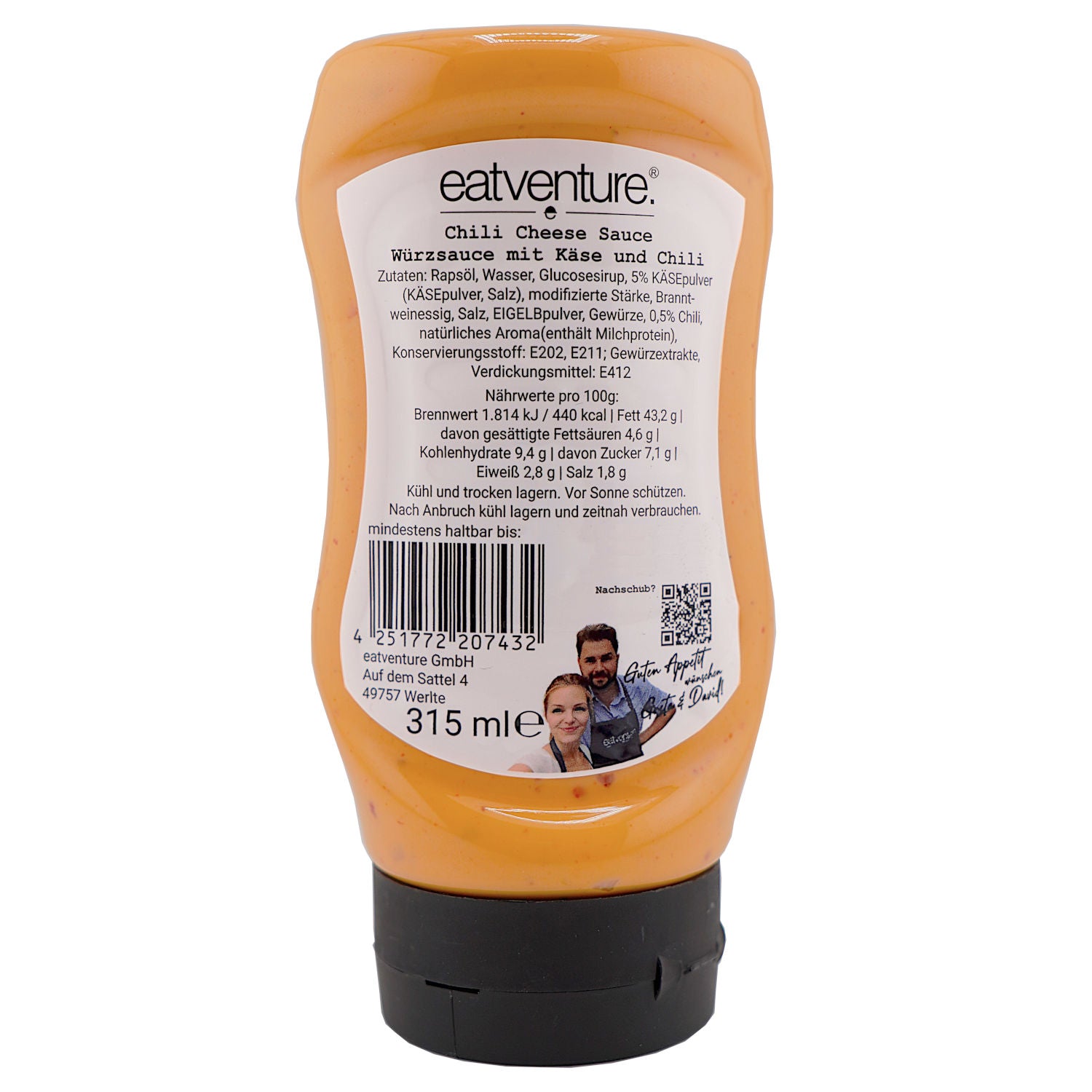 Eatventure Chilli Cheese Sauce Rückseite