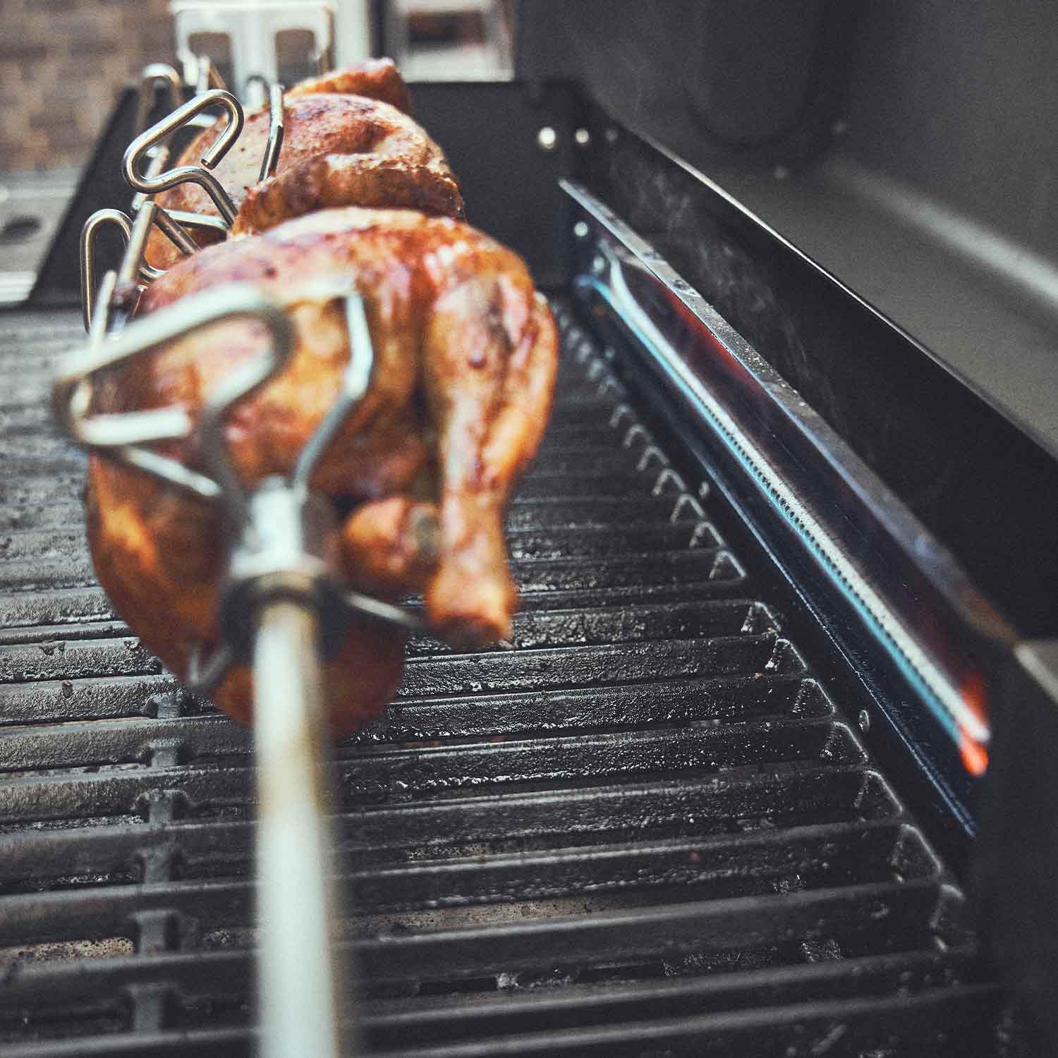 Burnhard EARL Premium-Gasgrill 3-Brenner Edelstahl mit Gusseisenrost