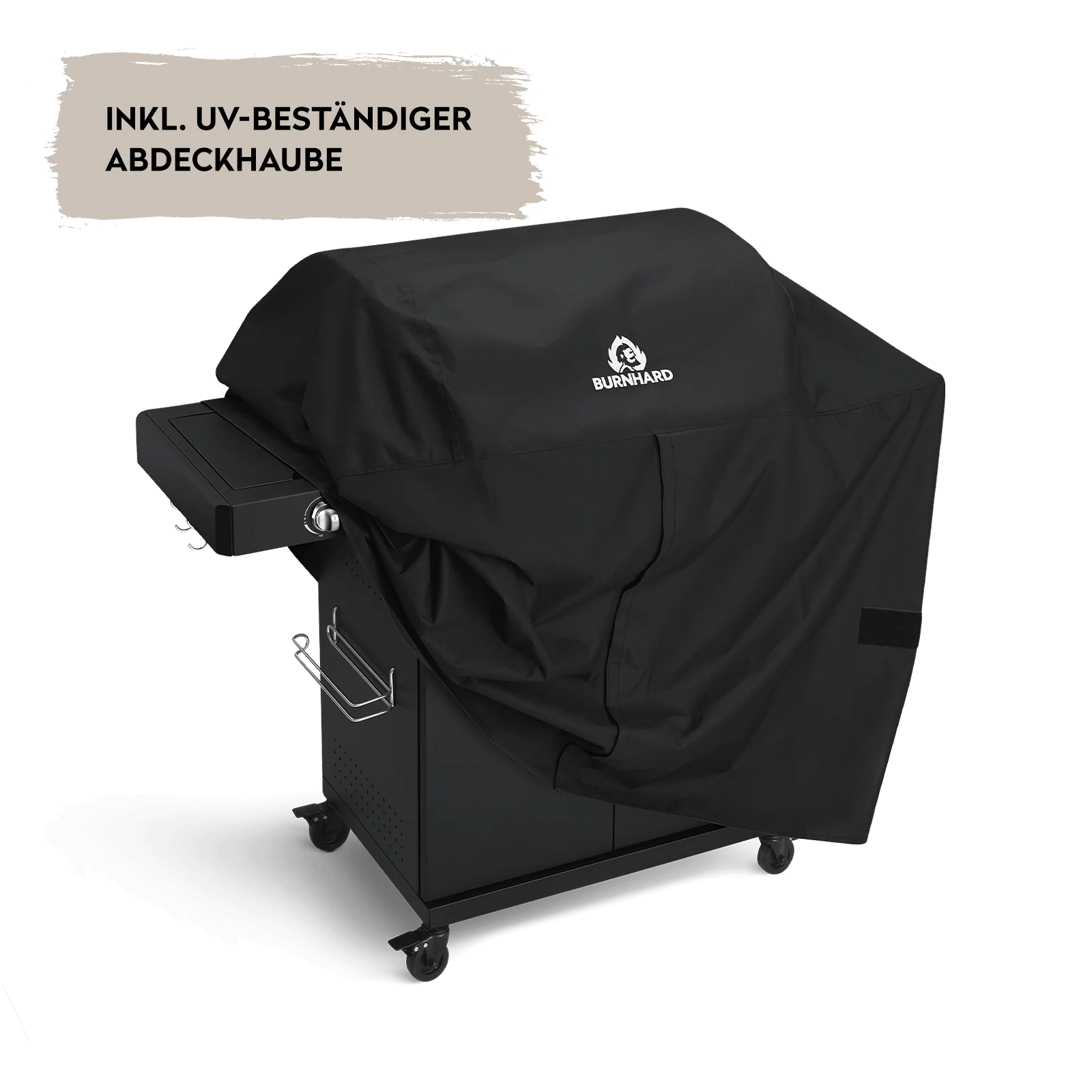 Burnhard FRED Deluxe Gasgrill 3-Brenner Black Edition mit Edelstahlrost (Series 3)