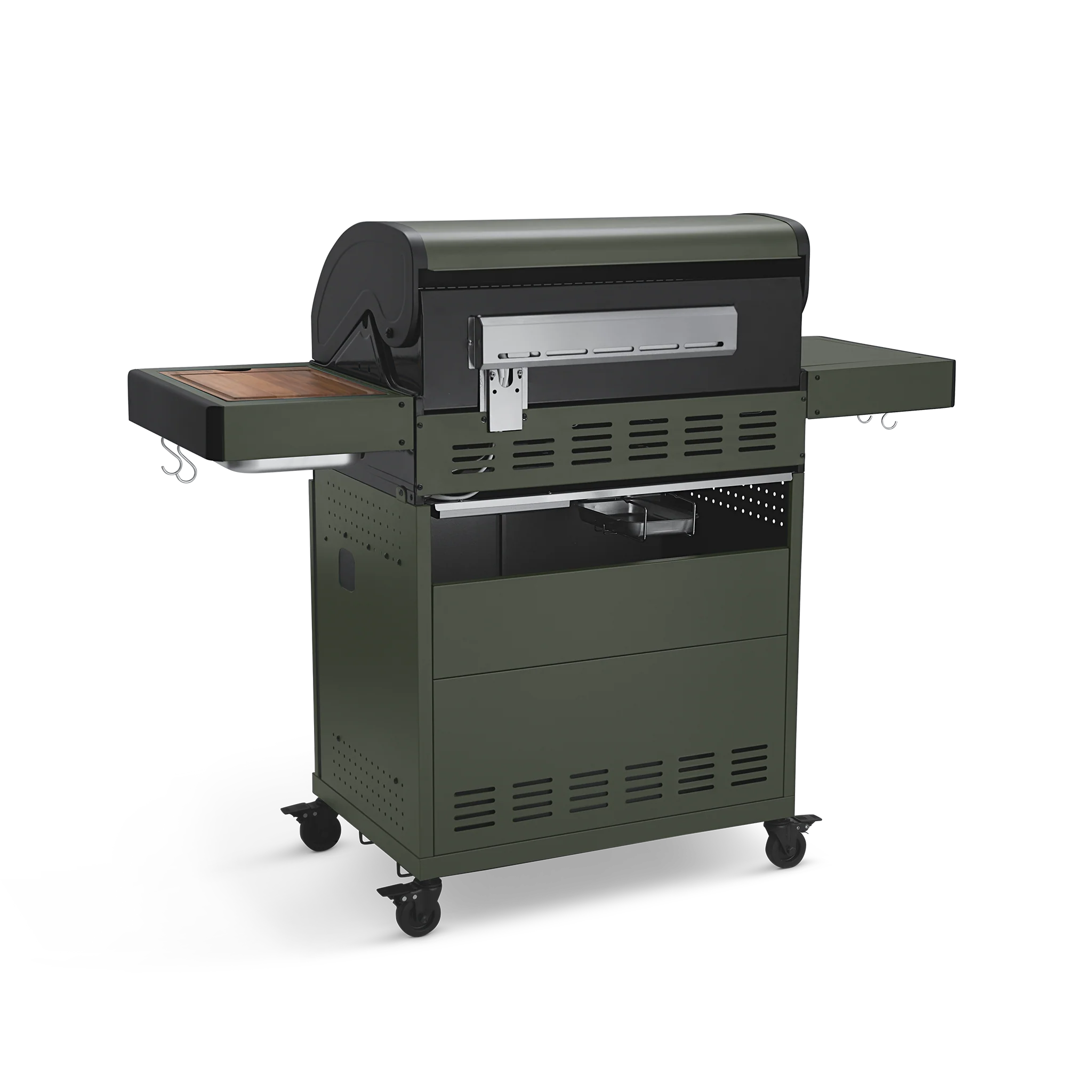 Burnhard Big FRED Deluxe Gasgrill 4-Brenner Green Edition mit Edelstahlrost (Series 3)