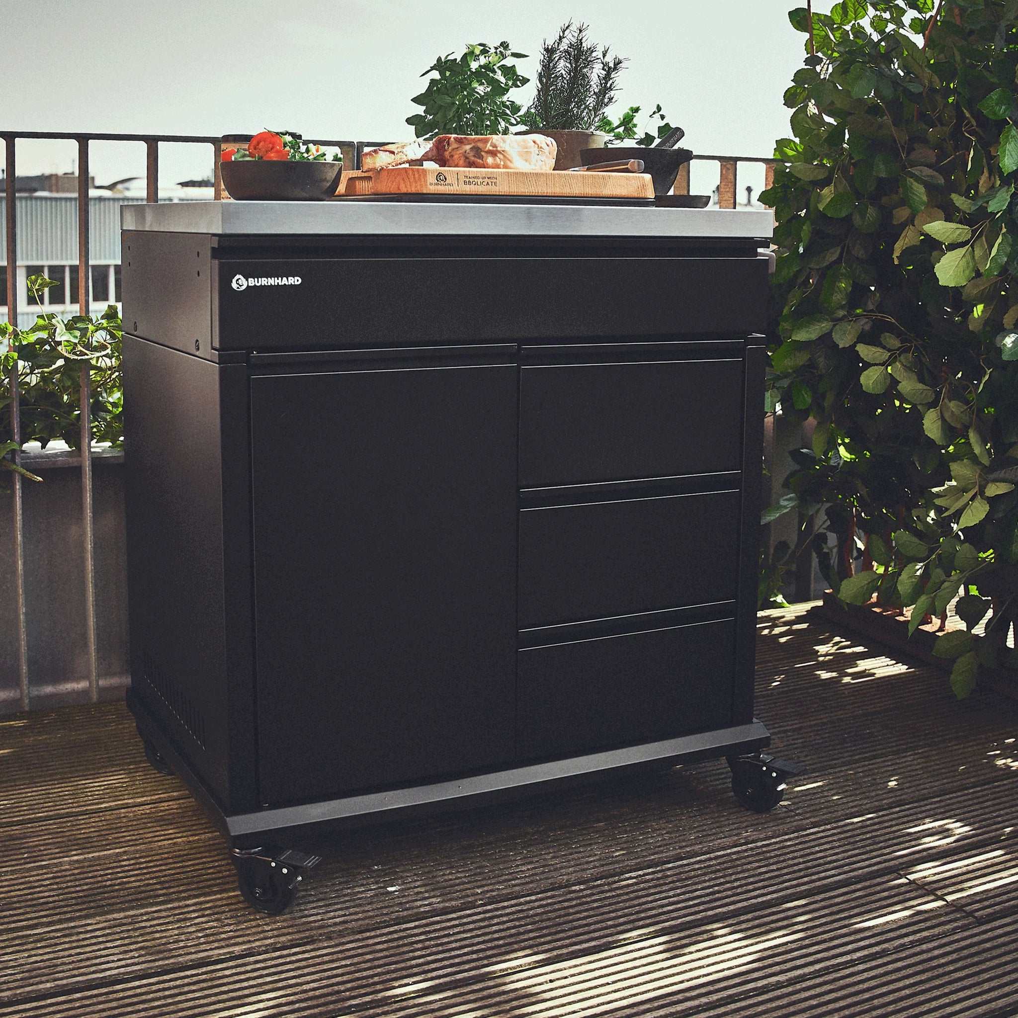 Burnhard Grill Beistellwagen schwarz