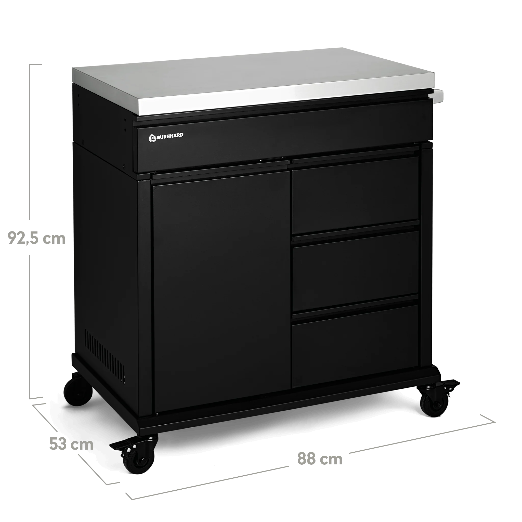Burnhard Grill Beistellwagen schwarz