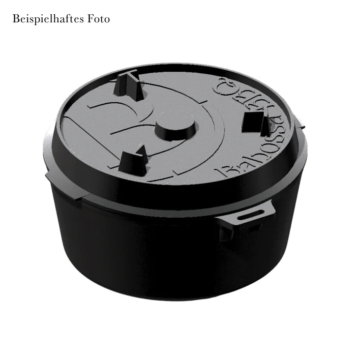 Babossa 9-delige innovatieve gietijzeren pot | SET dekselheffer & kruis | Dutch Oven | Made In Germany