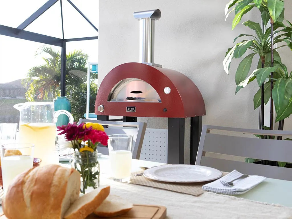 Alfa Forni Moderno 2 pizzas, bois, jaune