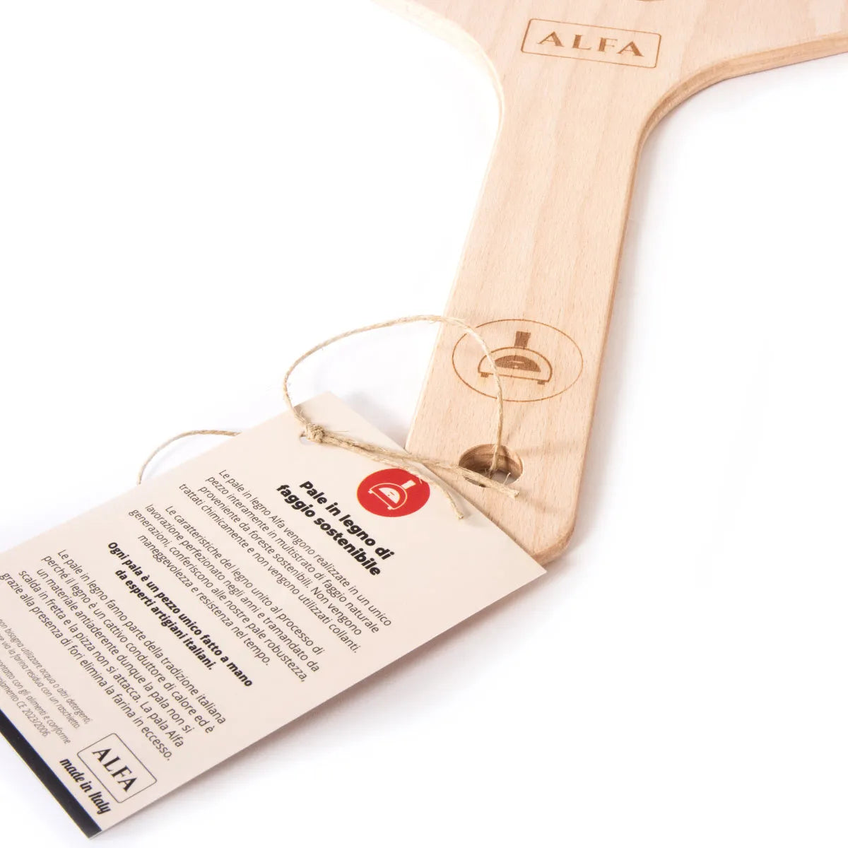 Pelle à pizza Alfa Forni, en bois, 40 cm