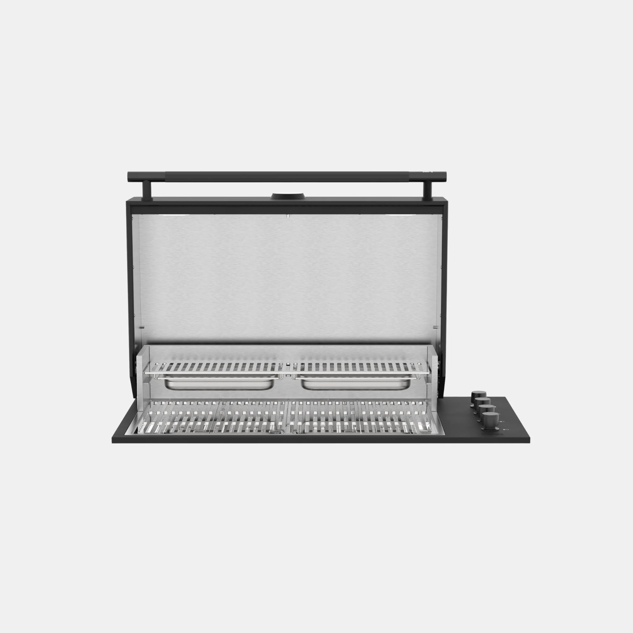 Barbacoa de obra Brabura Box-Q 4 fuegos negro | Último modelo en acero inoxidable