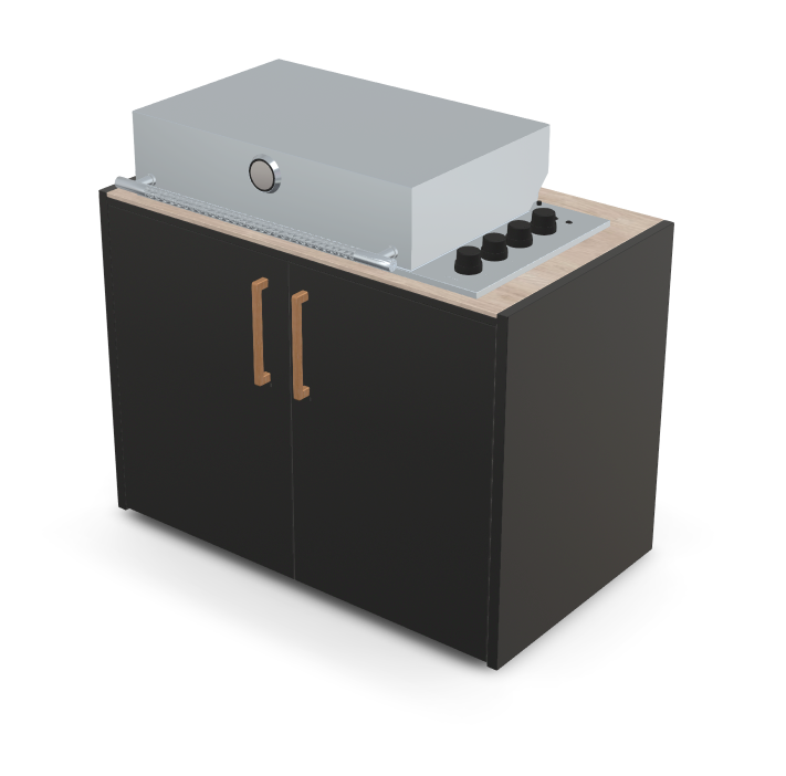 Brabura Box-Q 4-burner stainless steel