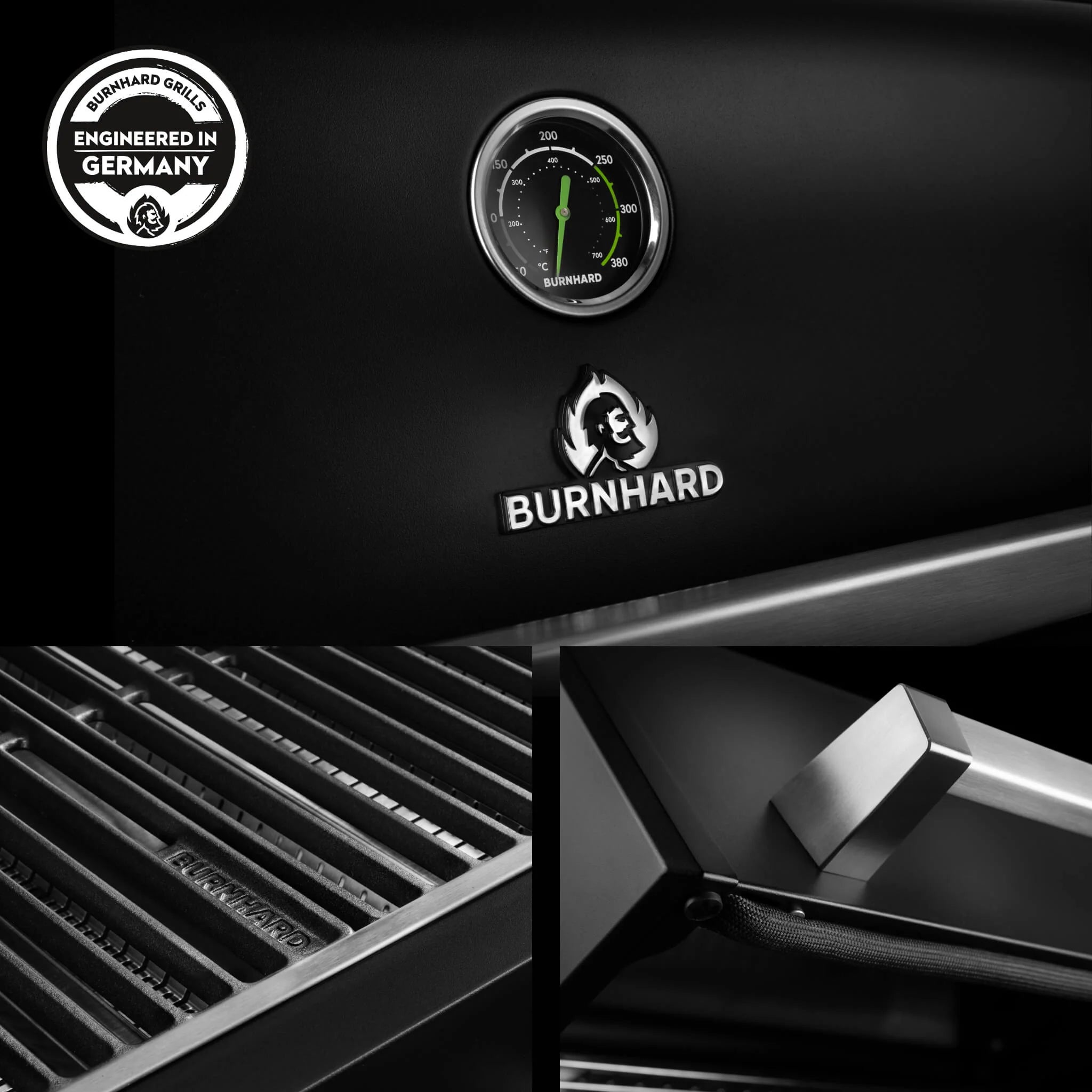 Burnhard Fat FRED Deluxe+ Gasgrill Black Edition 6-Brenner mit Gusseisenrost (Series 4)