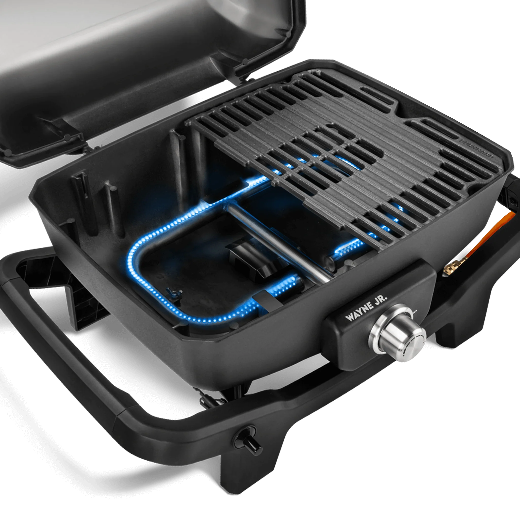 Burnhard WAYNE Jr. Balkongrill 1-Brenner inkl. Gasflaschen Adapter