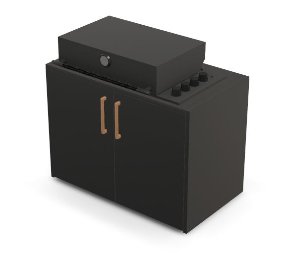 Brabura Box-Q 4 brûleurs noir | Dernier modèle en acier inoxydable