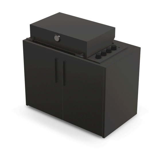 Brabura Box-Q 4-Brenner schwarz | Neuestes Edelstahlmodell