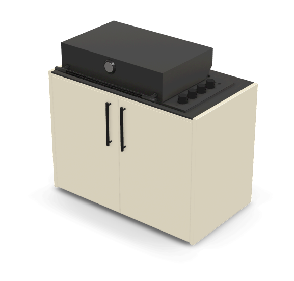 Brabura Box-Q 4 brûleurs noir | Dernier modèle en acier inoxydable