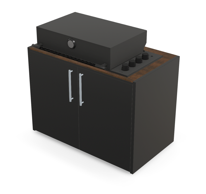 Brabura Box-Q 4 brûleurs noir | Dernier modèle en acier inoxydable