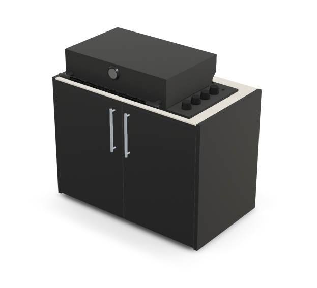 Brabura Box-Q 4 brûleurs noir | Dernier modèle en acier inoxydable