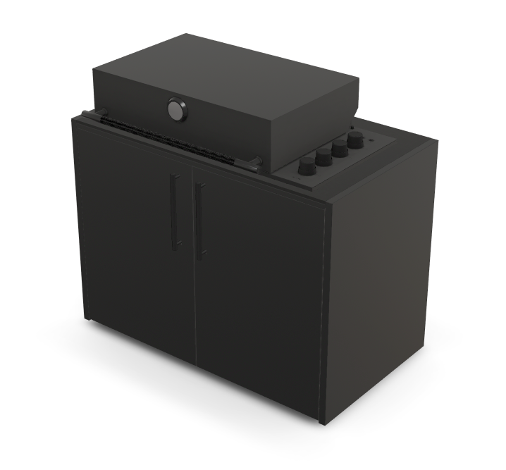 Brabura Box-Q 4 brûleurs noir | Dernier modèle en acier inoxydable