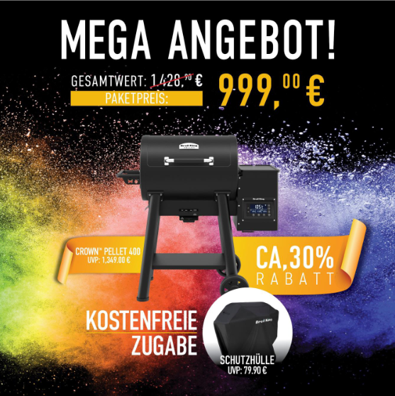 Broil King Crown Pellet 400 Bundle incl. cover