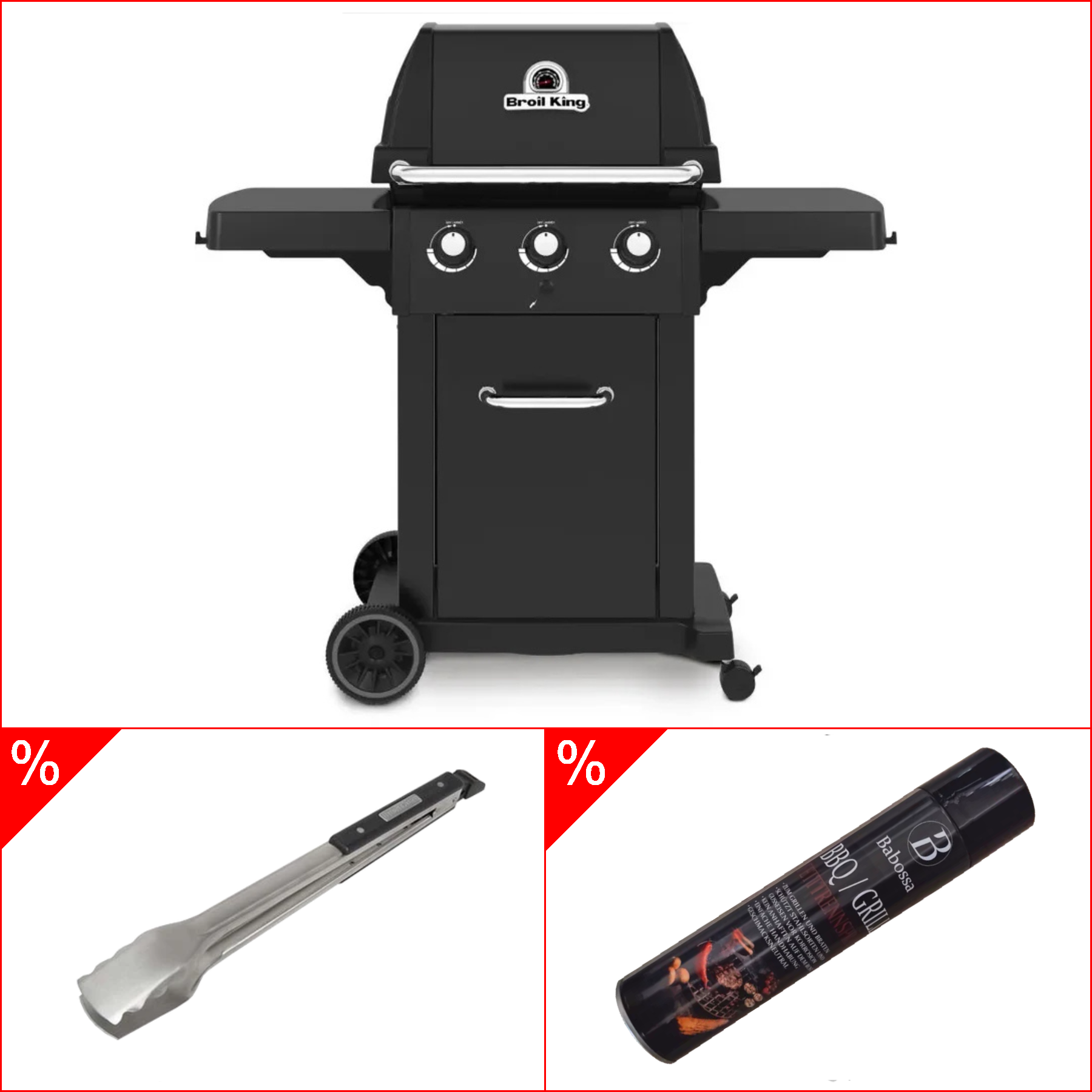 Broil King Royal Shadow 320 - Modelo 2025 incl. spray desengrasante y pinzas para barbacoa Broil King Imperial