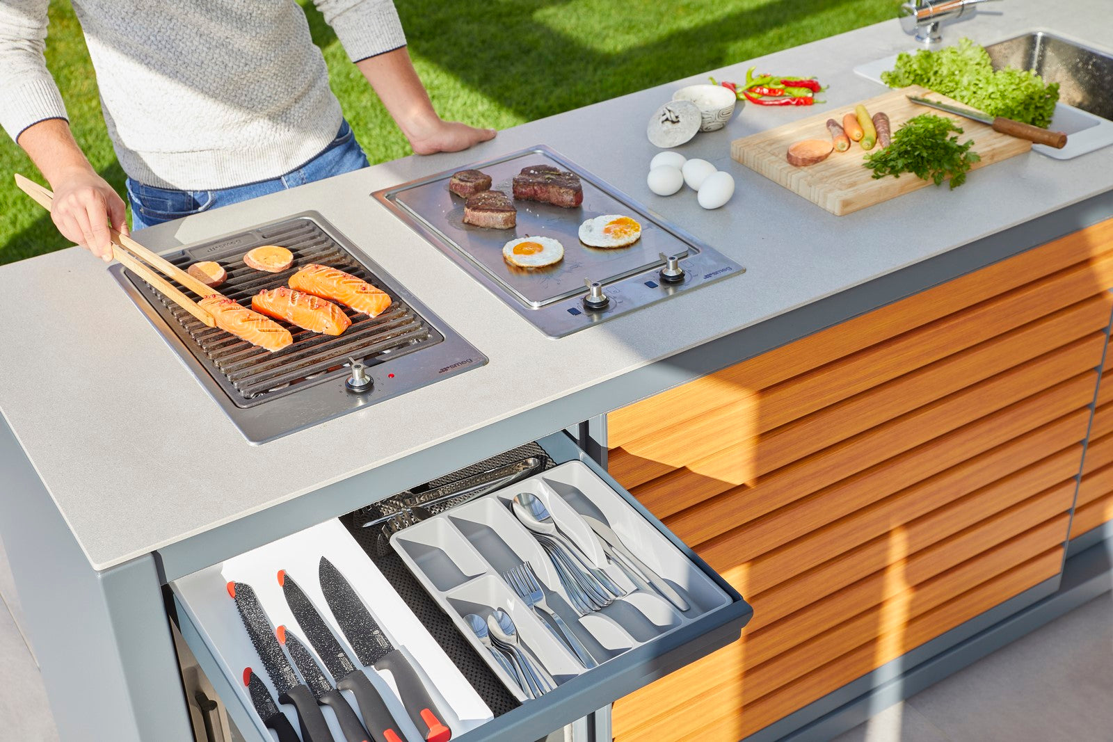 Dukin Outdoorküche Ausziehbare Schublade für CookOUT®