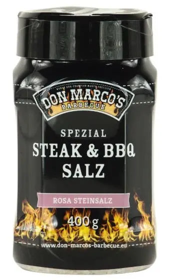 Sel spécial pour steak et barbecue Don Marco « Sel rose gemme », flacon de 400 g