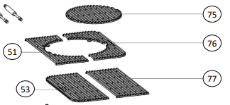 Rösle Blazeflame grill grate straight (with Vario+ cut-out)