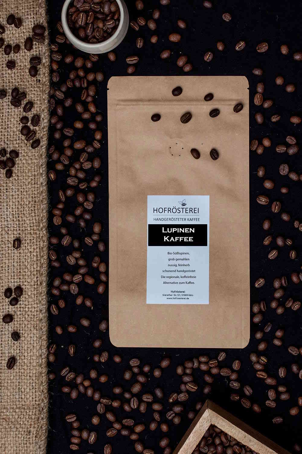 Hofrösterei Kaffeebohnen Lupinen Kaffee 500g