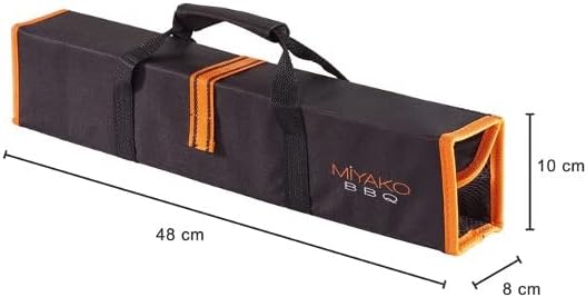Juego de cubiertos para barbacoa Miyako 4 piezas incl. bolsa