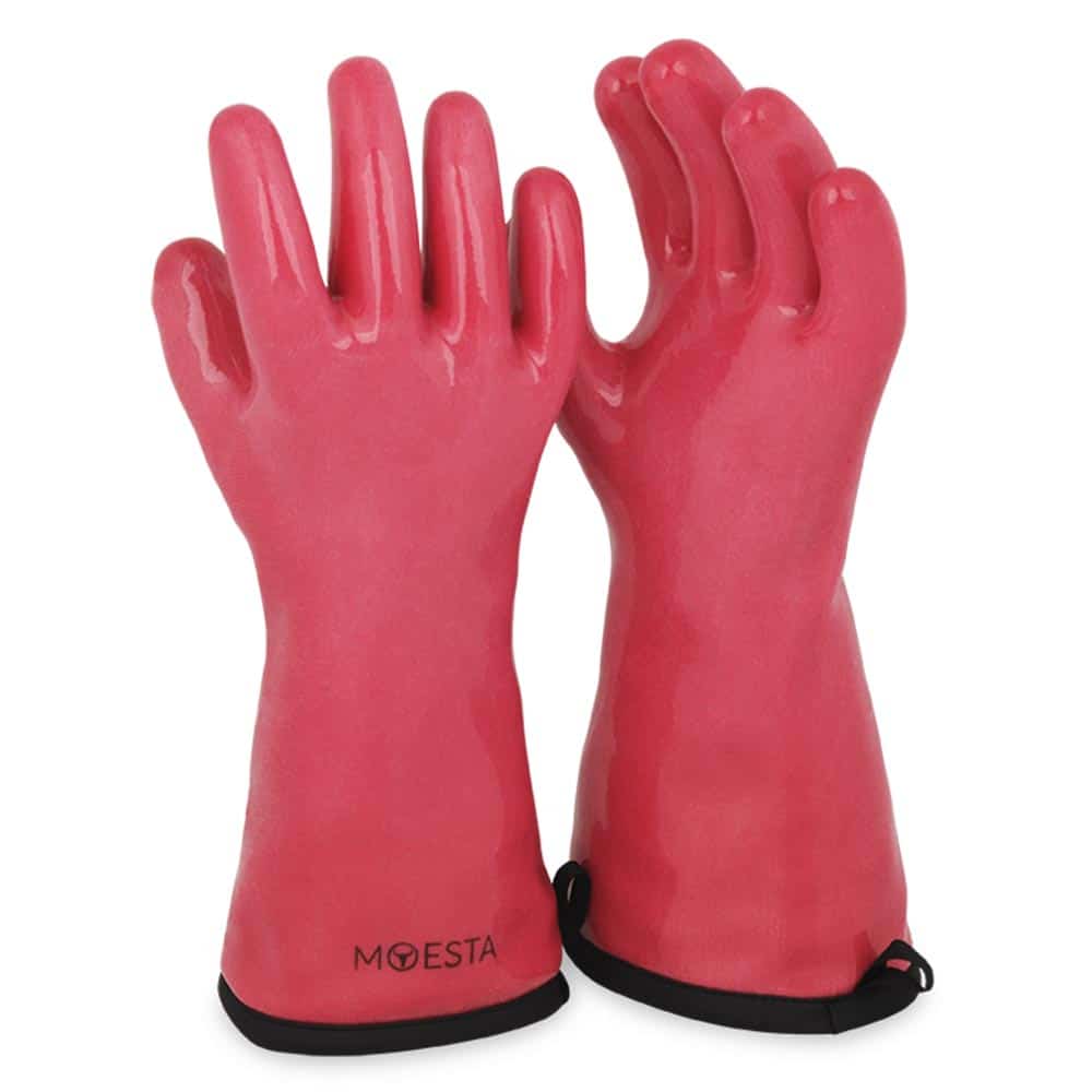 Moesta HeatPro Gloves - Grillhandschuhe aus Silikon - pink in Größe XL (10)