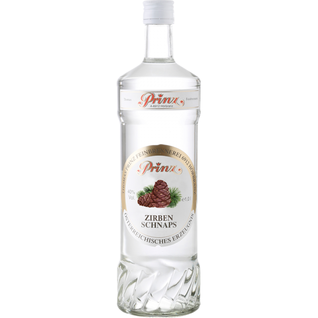 Aguardiente Prinz Zirben, 40%.