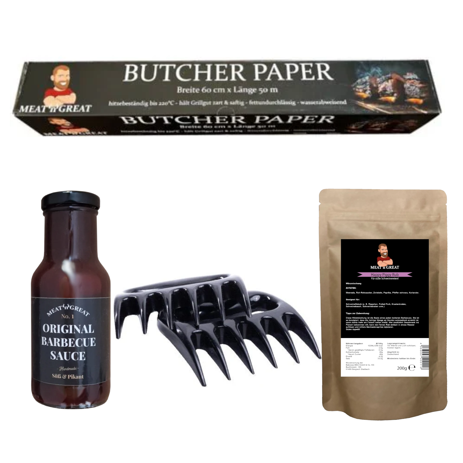 Ensemble de porc effiloché Grillgoods