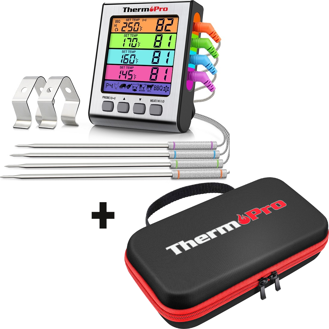ThermoPro Set TP17H Kernthermometer + TP98 Aufbewahrungstasche