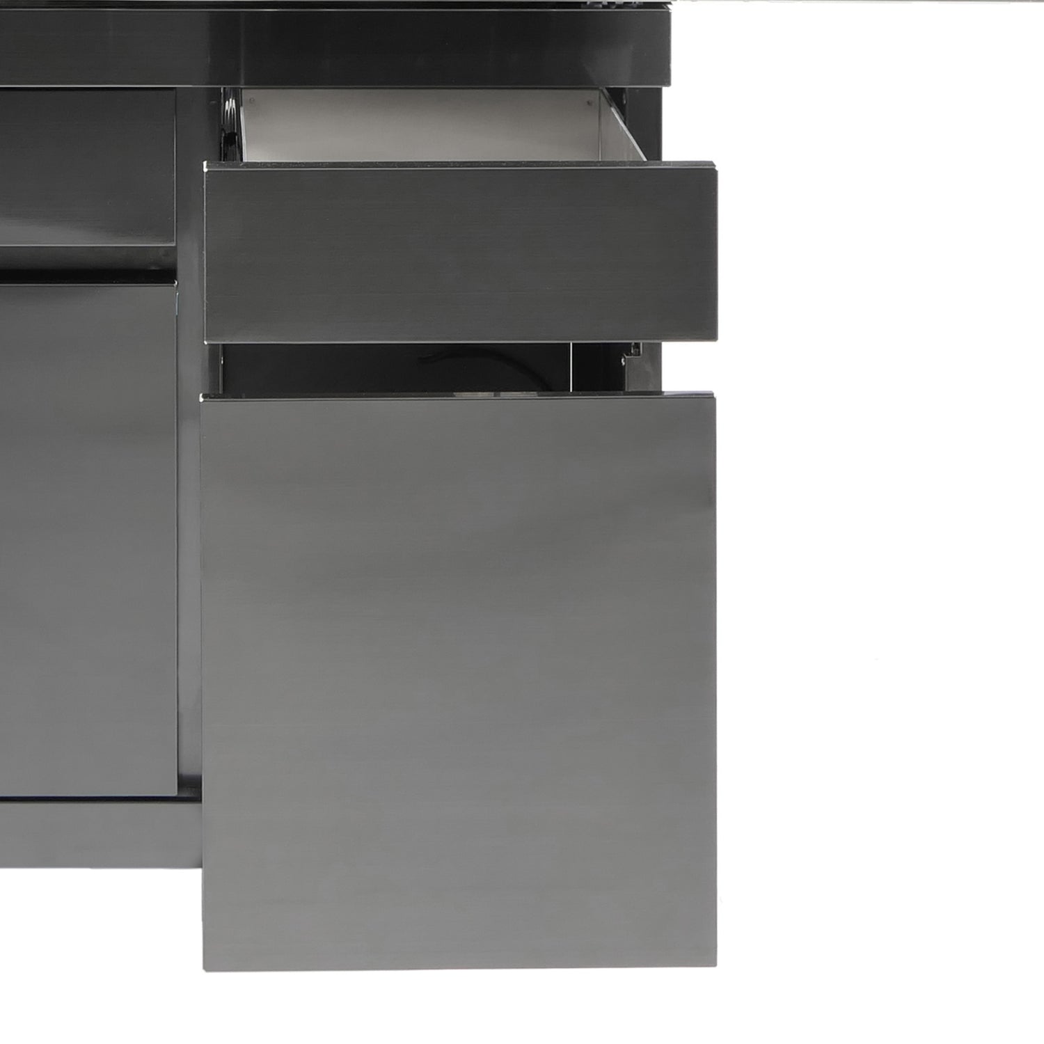 ALLGRILL drawer system right handleless for Modular CHEF L -black