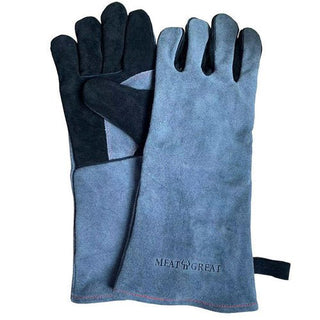 Leather barbecue gloves