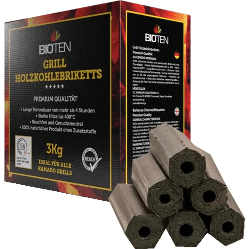BIOTEN Holzkohlebriketts, 3kg - Grillstar.deBIOTEN Holzkohlebriketts, 3kgBiotenGrillstar.de