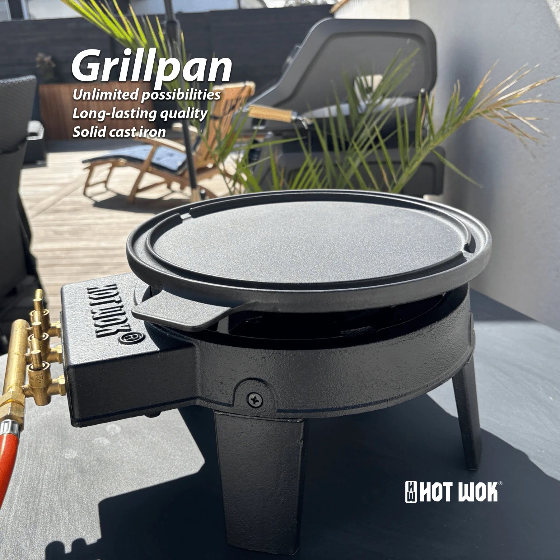 Plaque en fonte pour wok, Ø32,5 cm