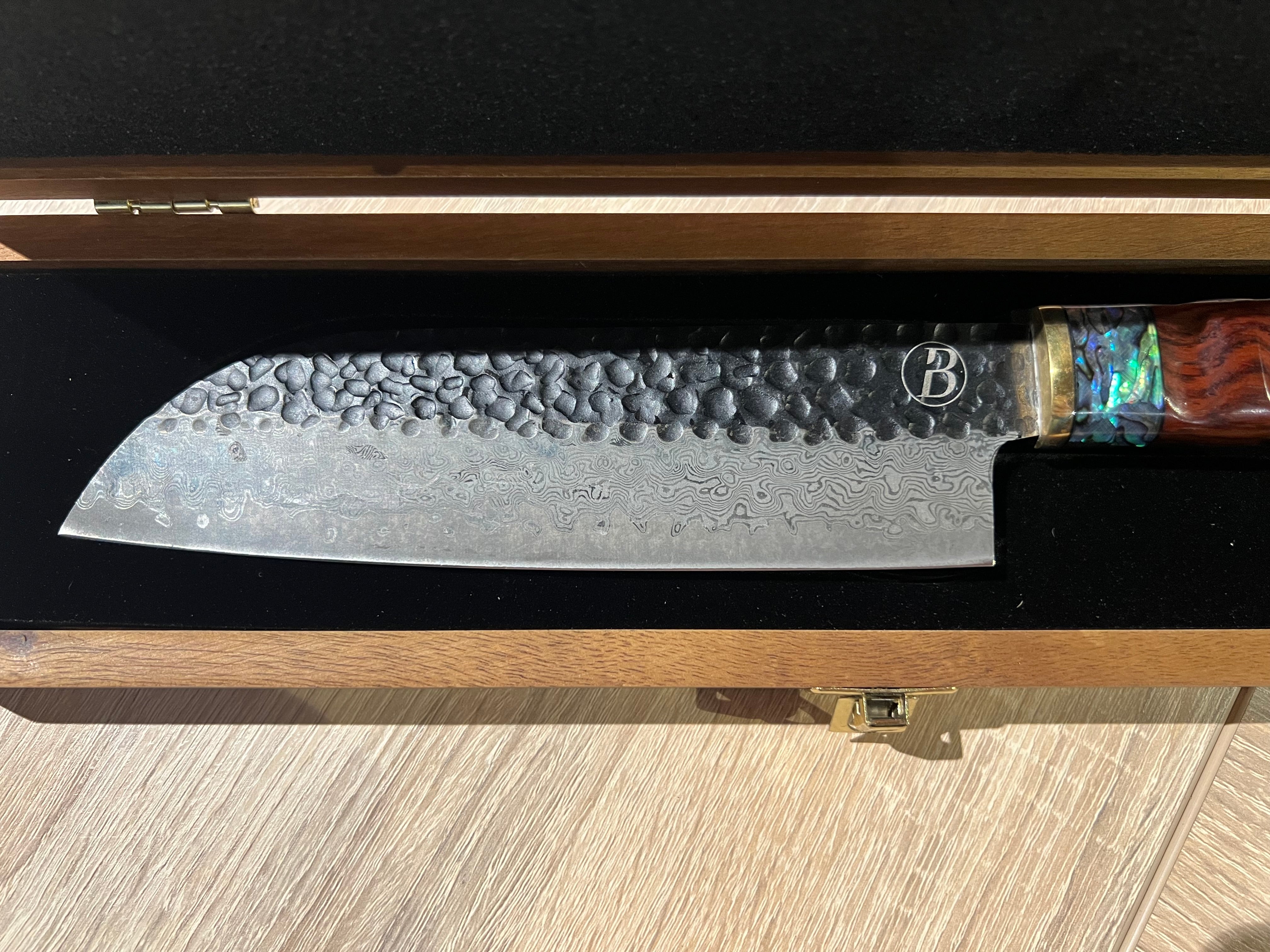 Babossa Heritage Santoku met woestijn ijzeren handvat