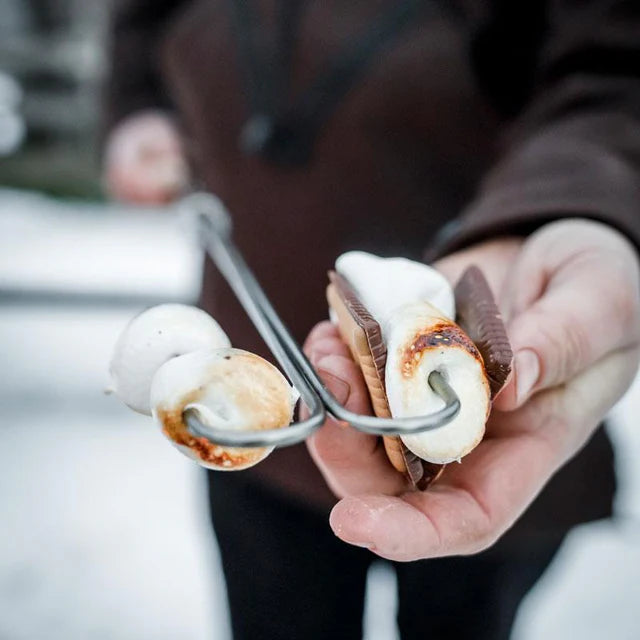 Spiedo da campo Petromax con punte piegate in un set di 2 pezzi