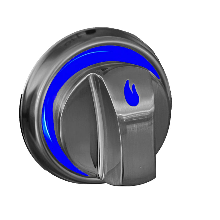 Bouton rotatif ALL'GRILL en métal moulé sous pression avec éclairage LED et changeur de couleur