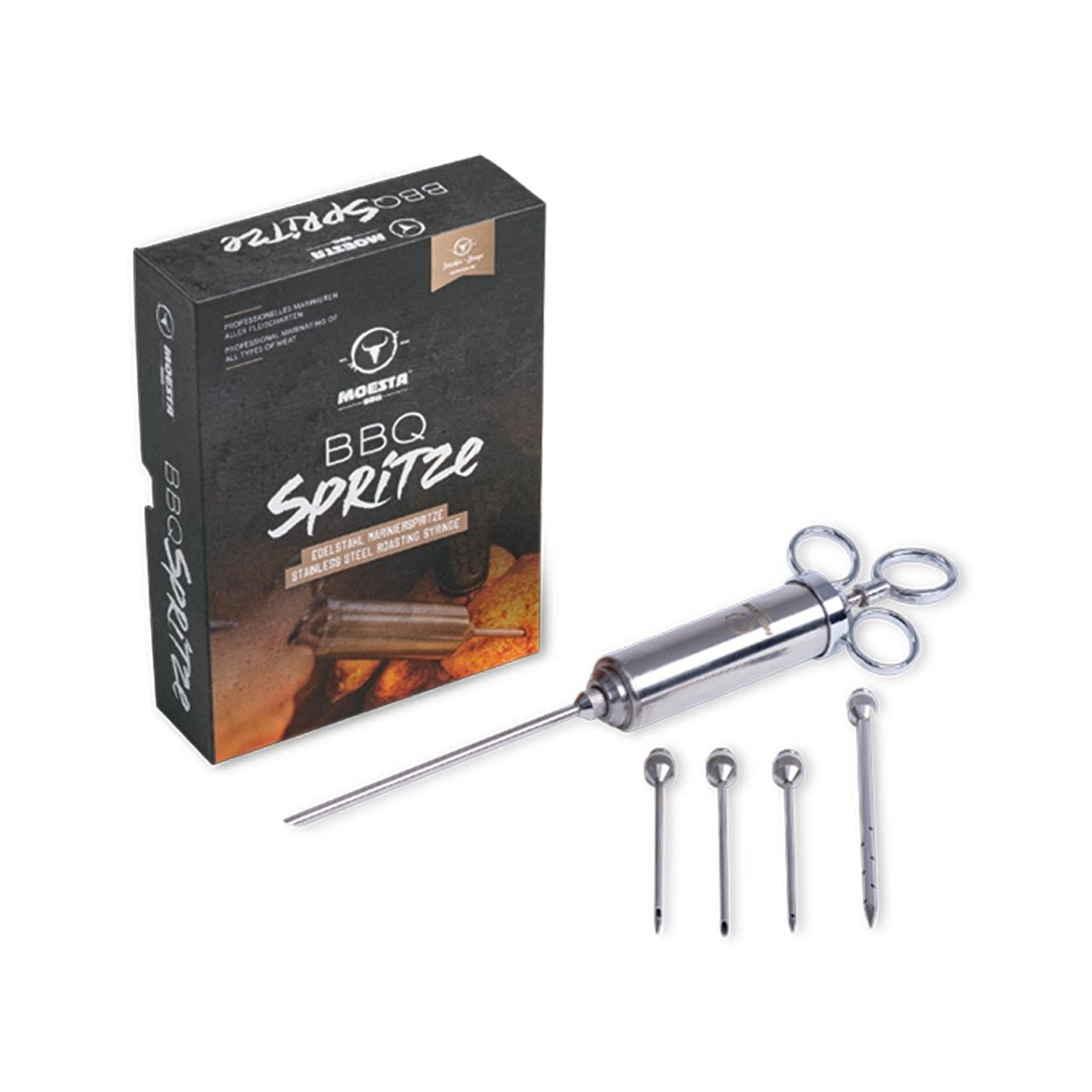 Moesta marinade spuit, roestvrij staal