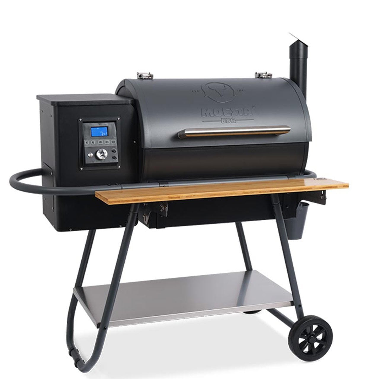 Moesta Sheriff pelletgrill met bamboe plank