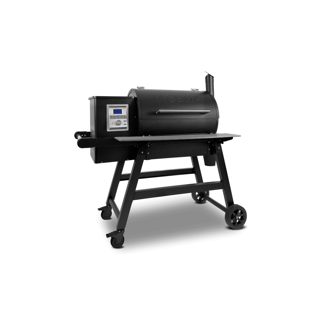 Moesta Sheriff Pelletgrill 2.0 mit grauem Ablagebrett | Neuestes Modell