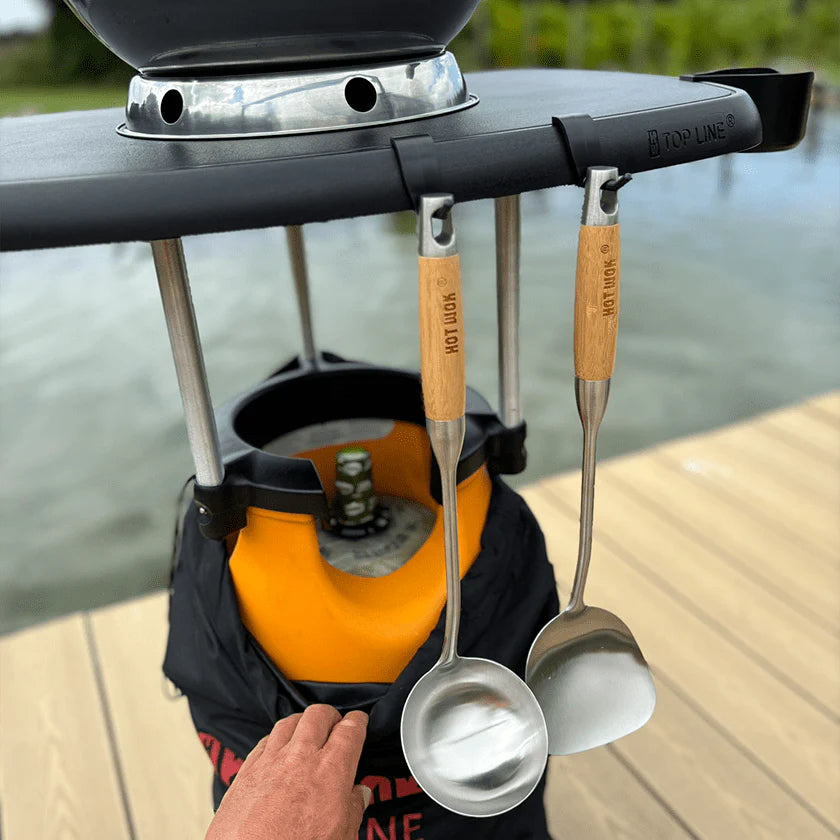 Hete woktafel voor kraaggasflessen