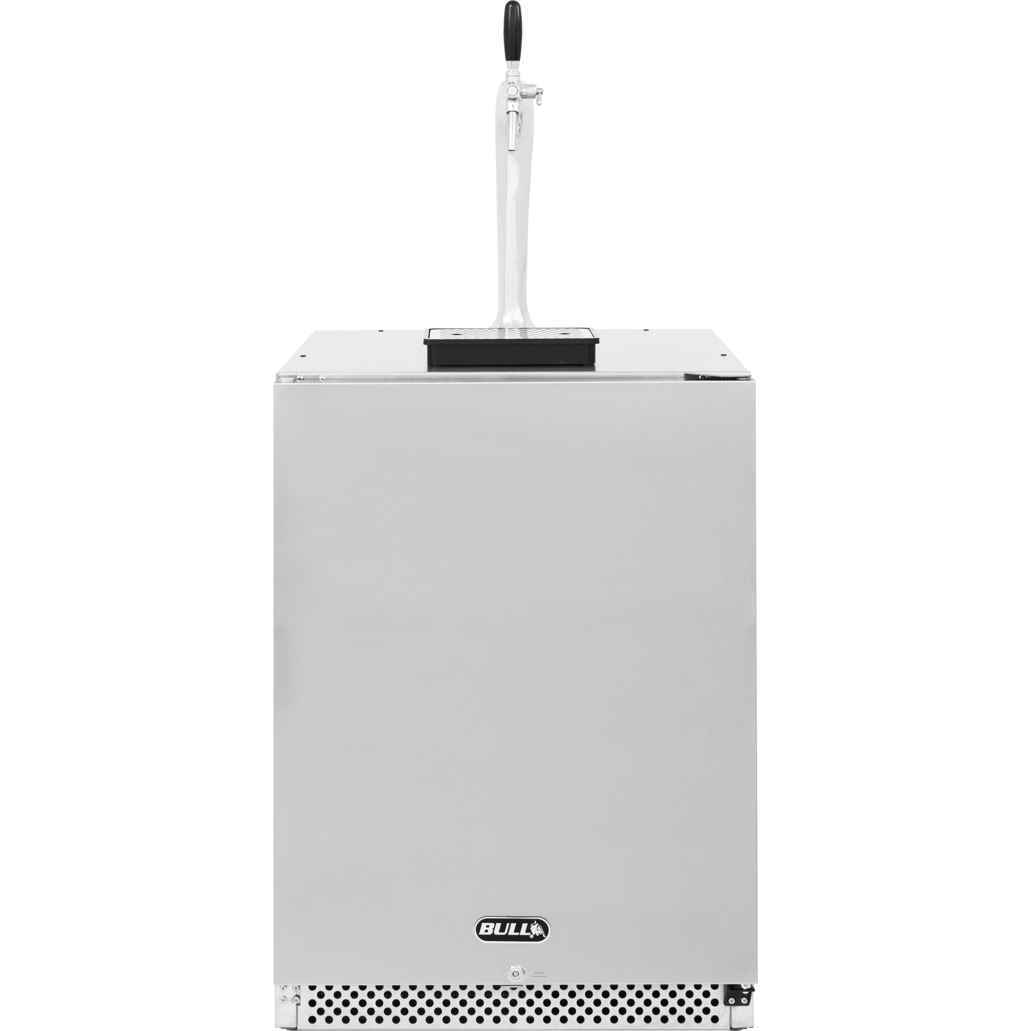 Frontansicht Bull Fasskühlschrank mit Zapfhahn, bis 188L