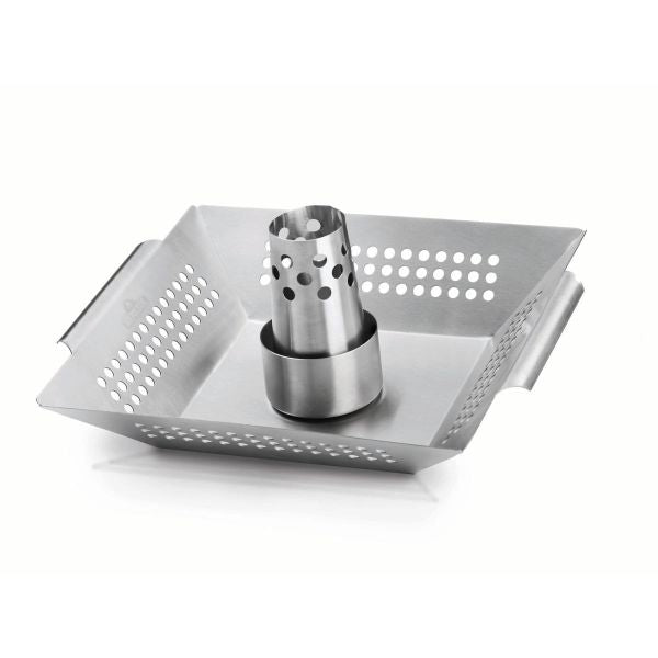 Soporte para aves y wok Napoleon, acero inoxidable