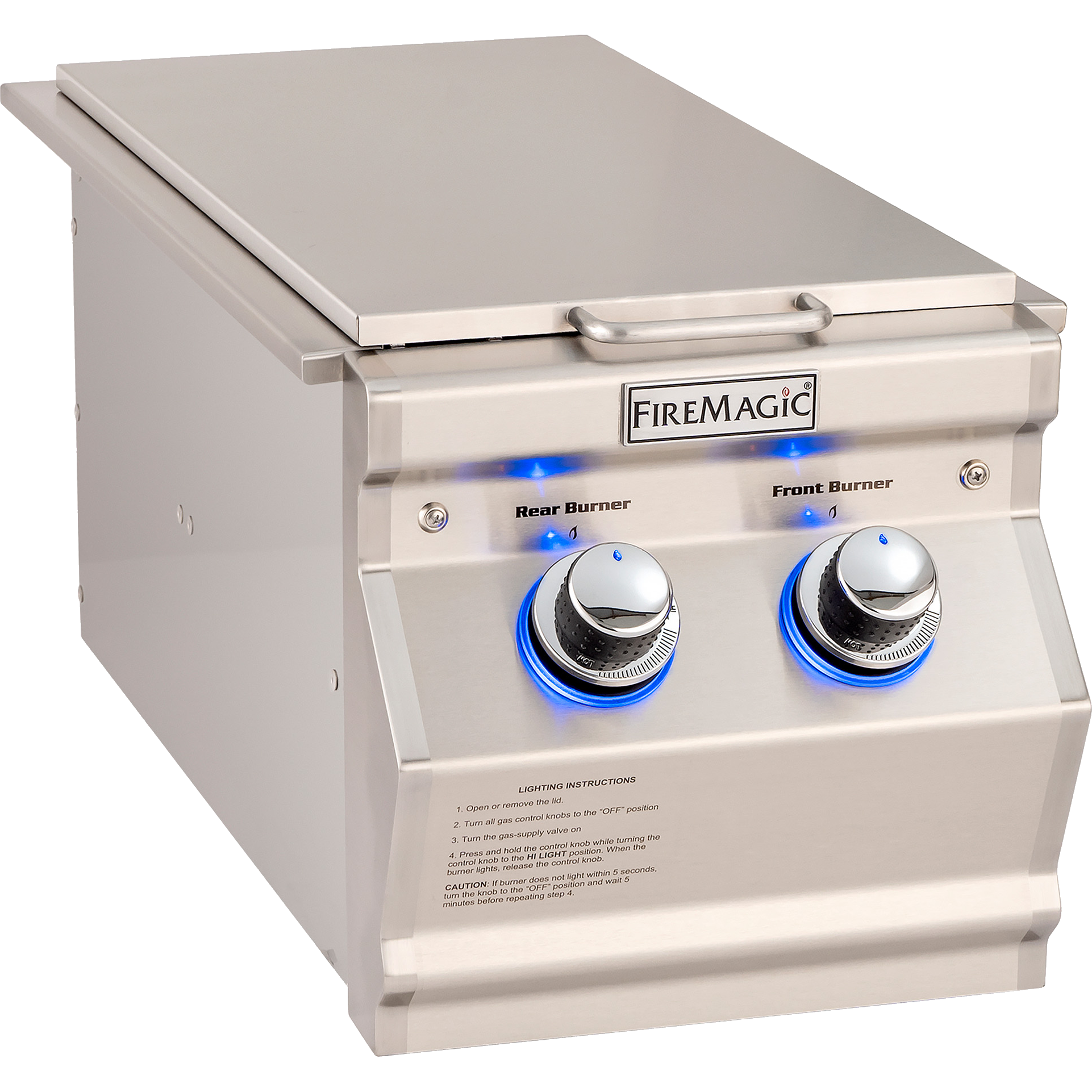 FireMagic Aurora Doppio bruciatore laterale da incasso