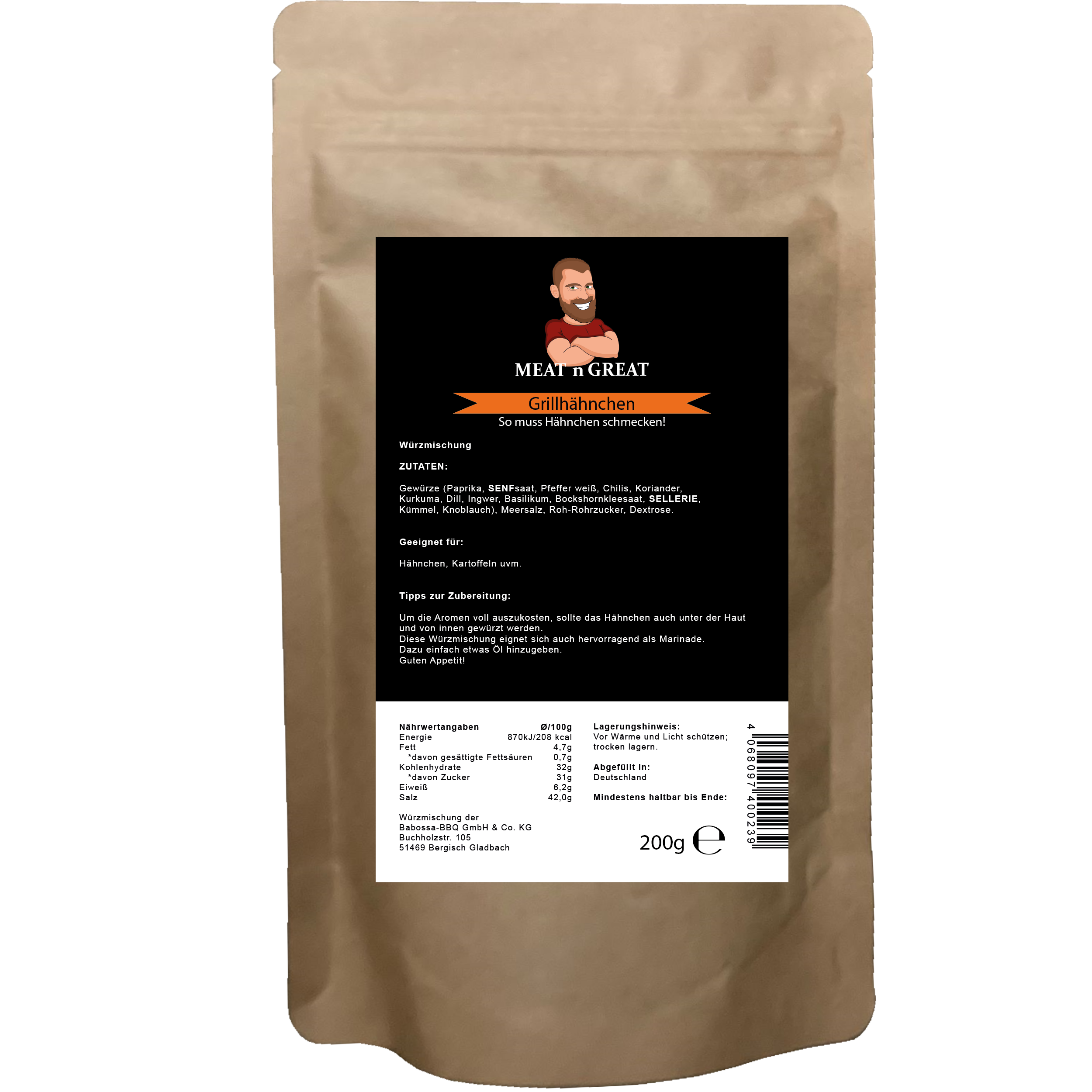 Produktbild Meat 'n' Great Grillhähnchen Nachfüllbeutel 200 g