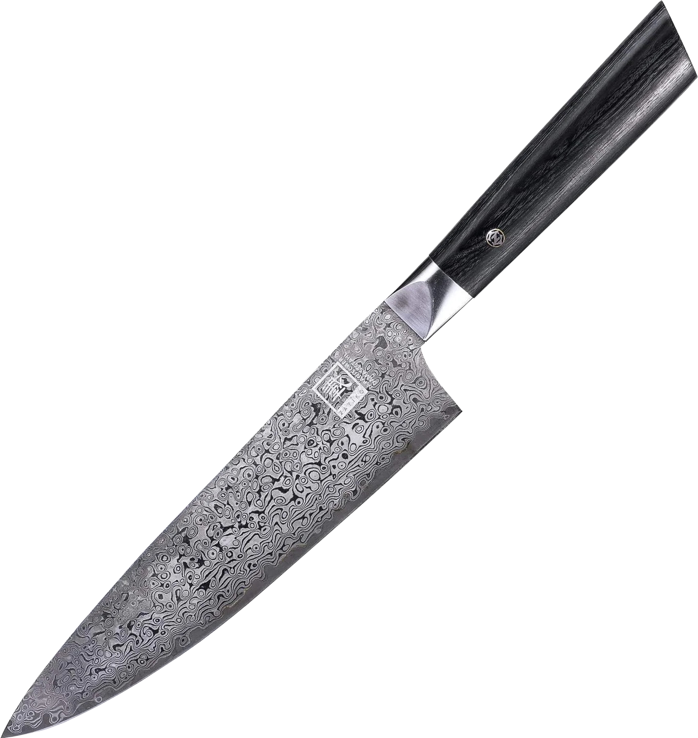 Cuchillo de cocinero Zayiko Damasco, serie "Black