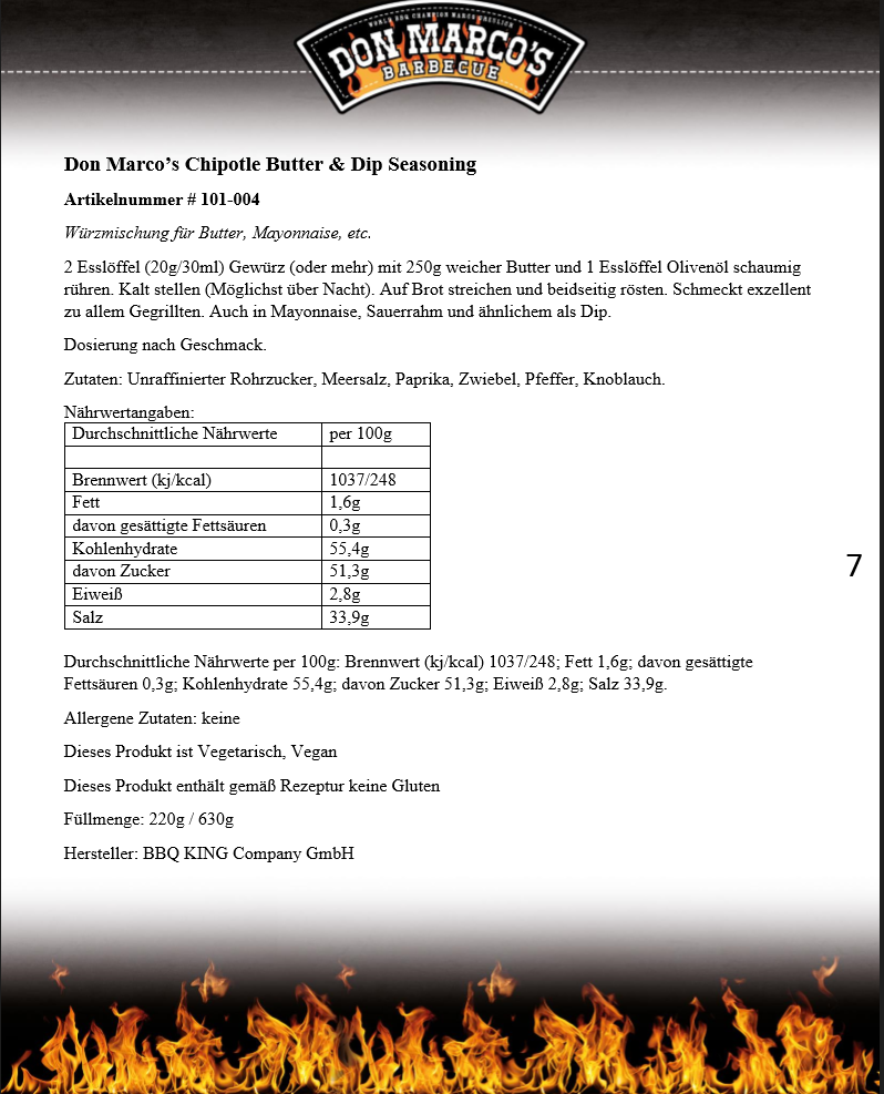 Beurre et sauce chipotle Don Marco, 220 g