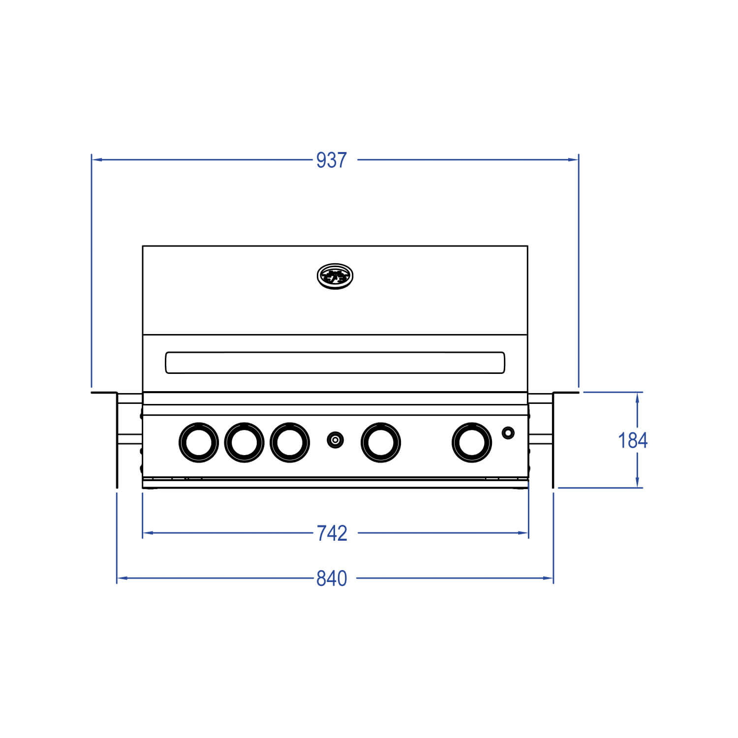 ALL'GRILL Chef L Built-In Black