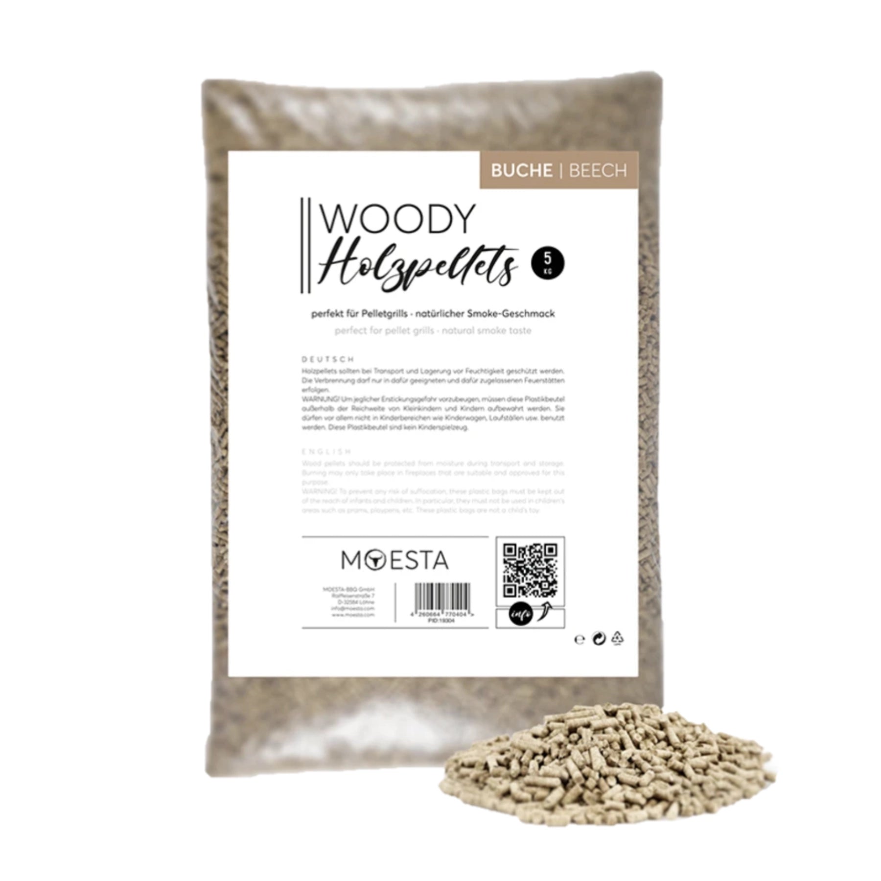 Moesta pellets de madera de haya 5kg